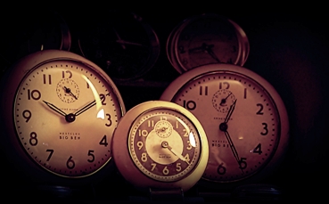 This photo of a display of vintage collectible clocks was taken by Ben Kersey of Chewelah, Washington.